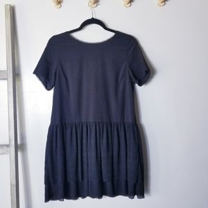 PAPER CROWN BLACK LINED BUTTON DOWN BACK DRESS SIZE SMALL